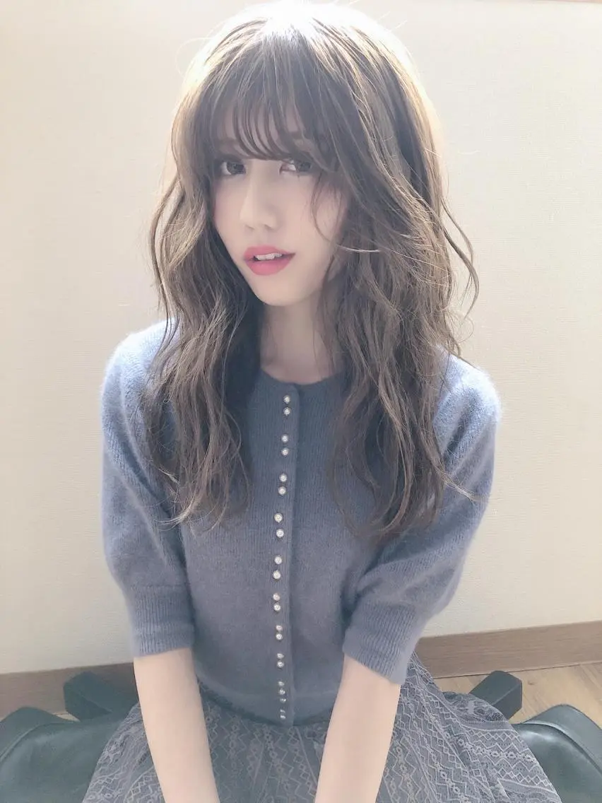 セミロング カラー ダブルカラー テトネ タカシのヘアスタイル