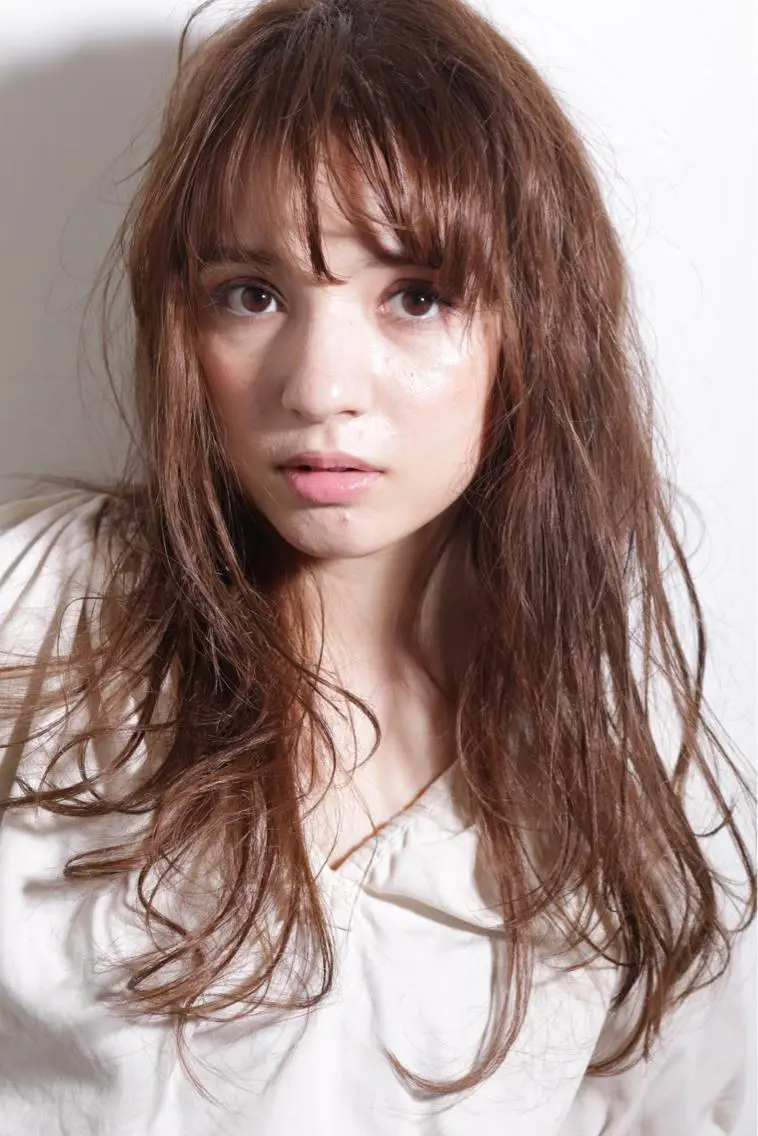 ロング カラー ハイライトカラー メッシュ ハイライト 縮毛矯正/髪質改善 /ブリーチ/東陽町✨のヘアスタイル