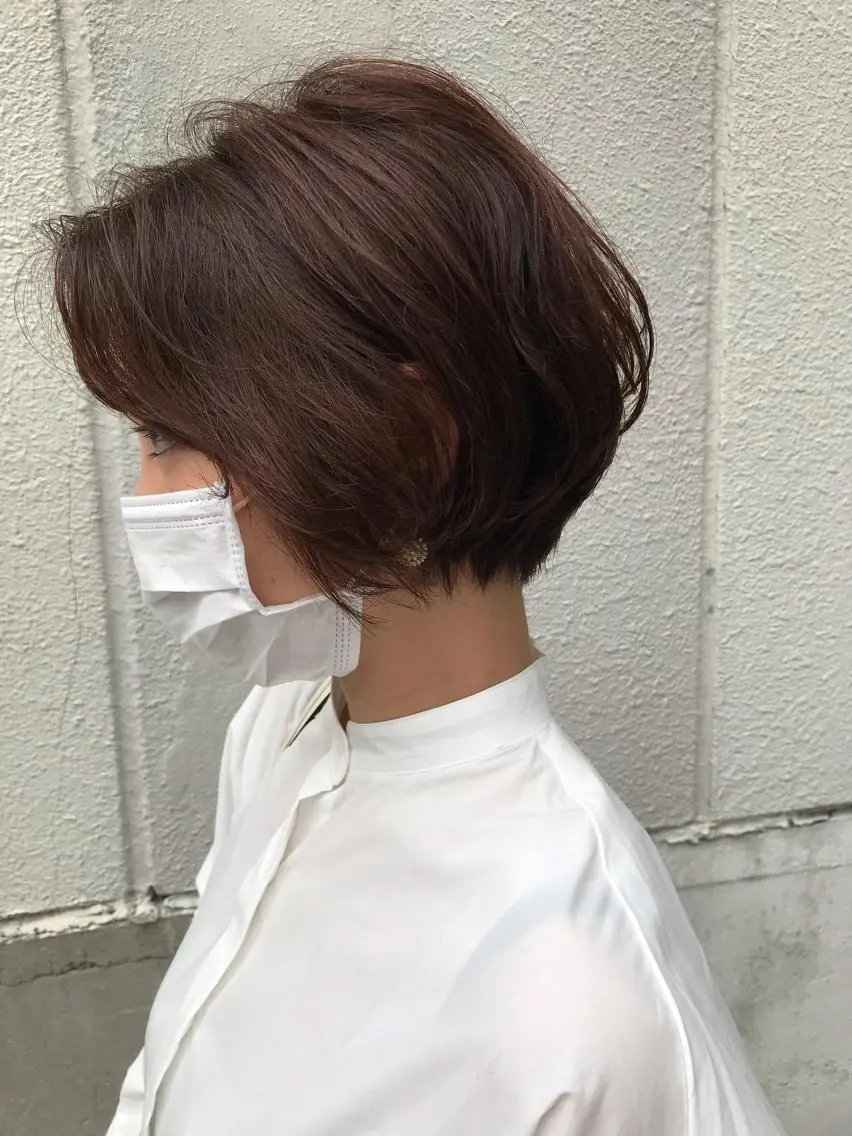 ショート くせ毛 ショートヘア カット ヘアカラー トリートメント ayane⭐️ボブ・ ショート・パーマのヘアスタイル