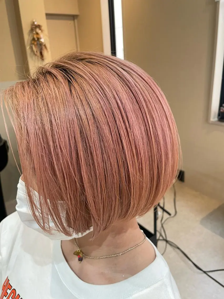 ショート カラー ボブ hair salon mokuri〜木音〜のヘアスタイル
