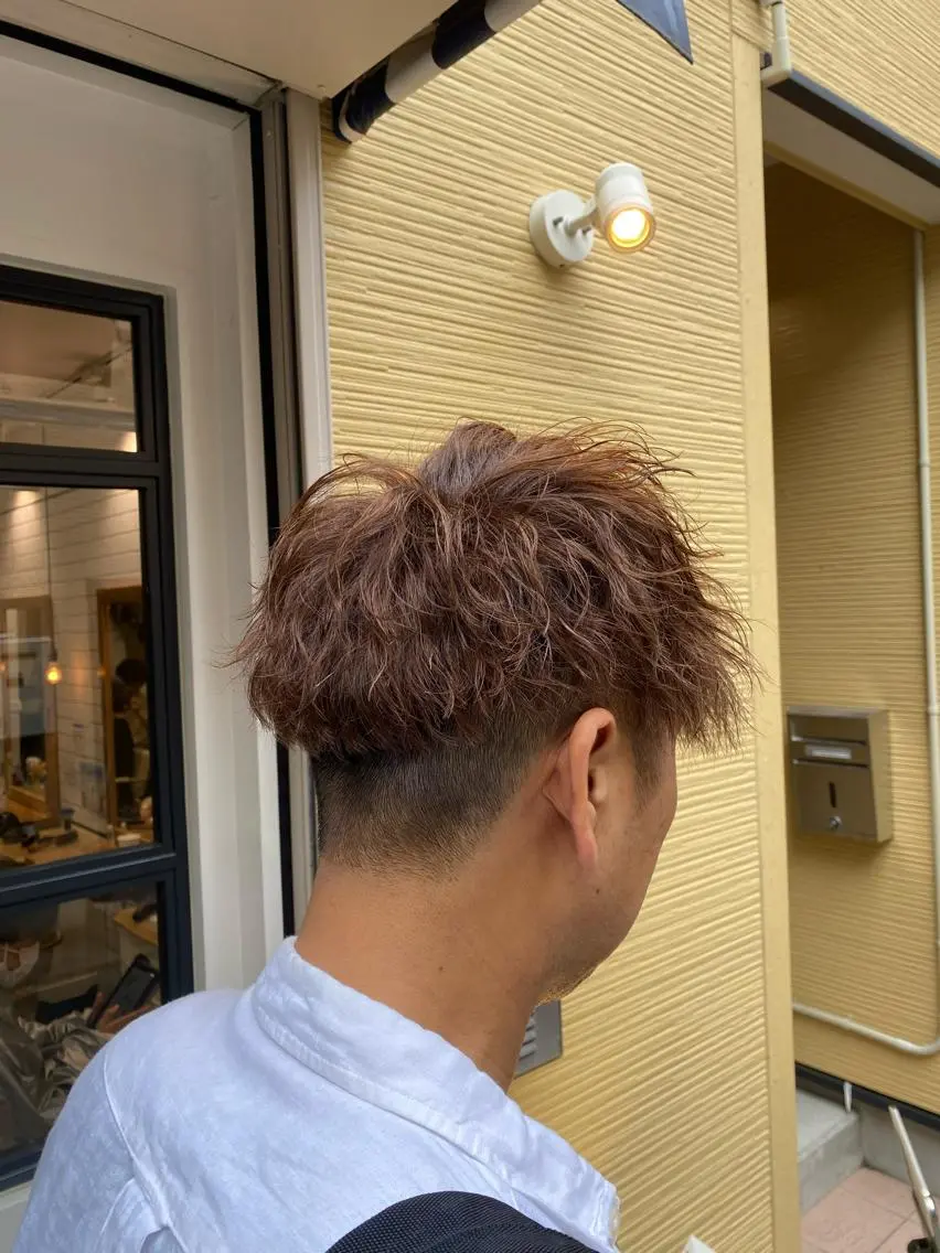 ショート パーマ カット パーマ トリートメント ショート、メンズ 一日1名限定枠⚡️のヘアスタイル