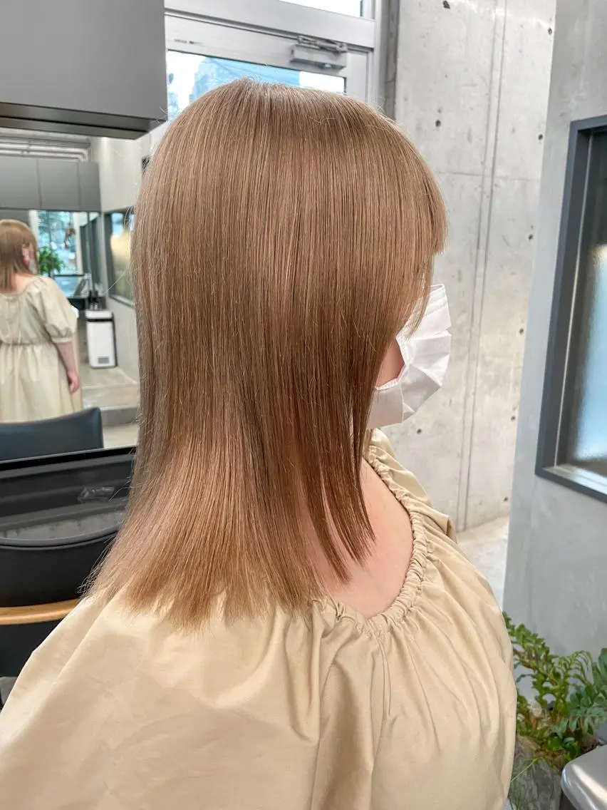 ミディアム カラー ベージュカラー カット ヘアカラー トリートメント ヘアセット センスをお届けします 大谷将生infpのヘアスタイル