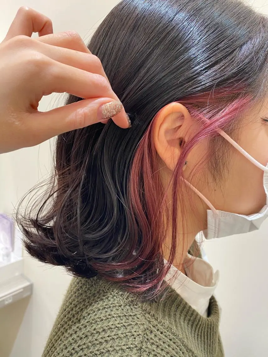 ミディアム カラー 銀座メンズ専門🖤 叶奈々のヘアスタイル