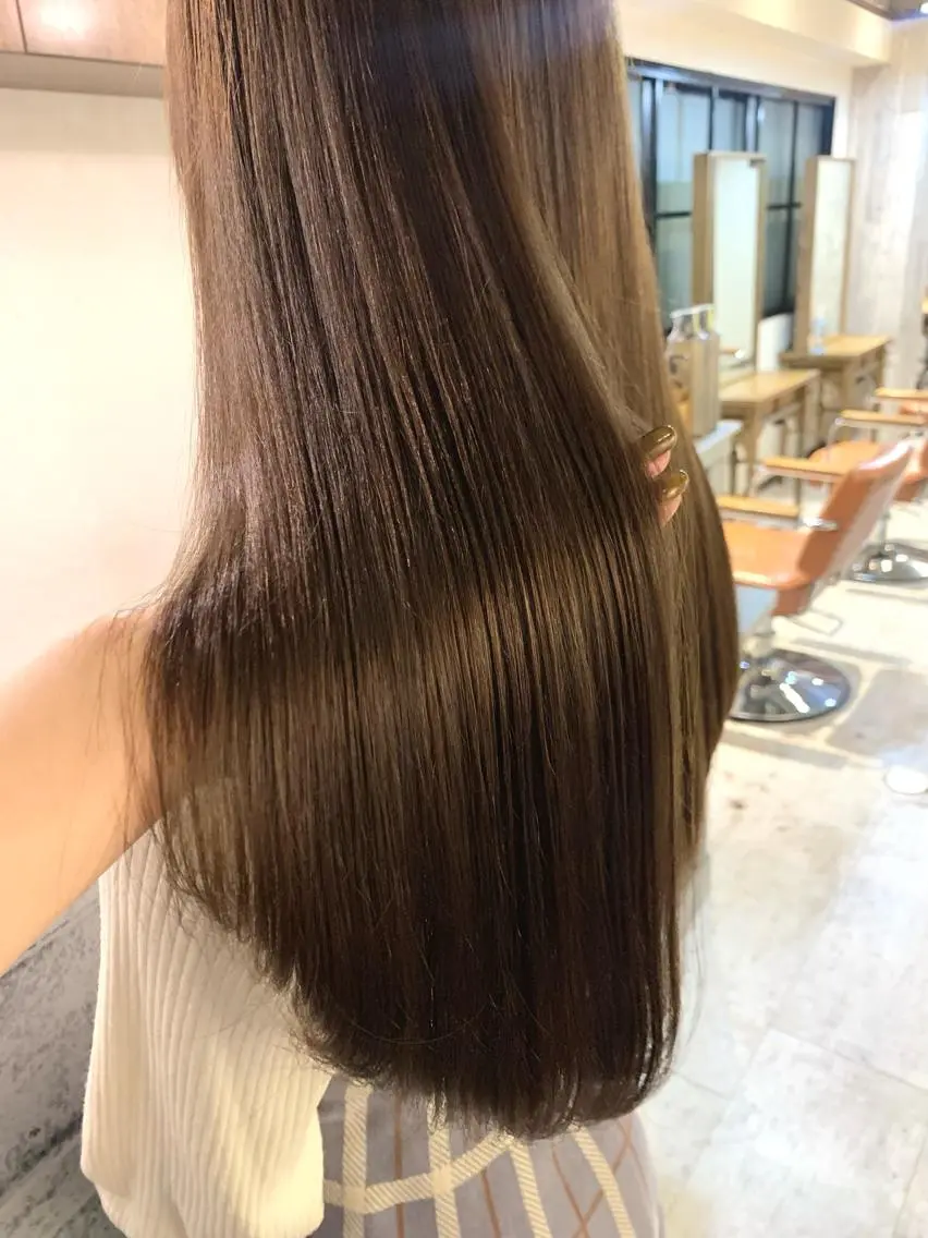 ロング カラー カット ヘアカラー トリートメント MAYU 💚森下のヘアスタイル