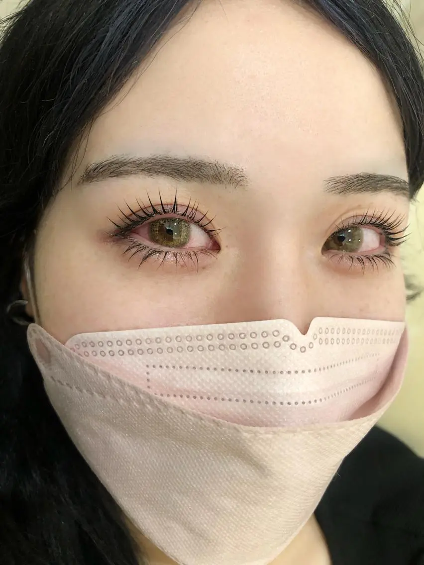 マツエク・マツパ フラットラッシュ パリジェンヌラッシュリフト まつげパーマ 下まつげエクステ 一重×まつ毛パーマ ami☾Belire Nail&eyeのマツエク・マツパデザイン