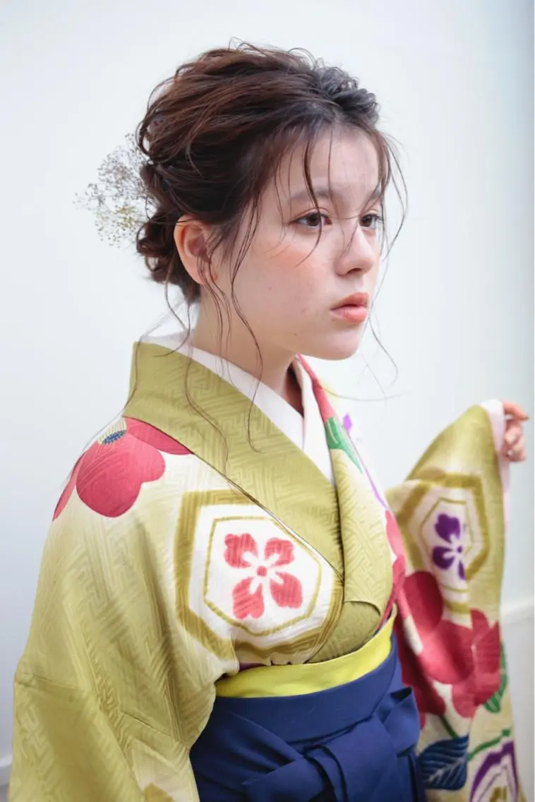 ミディアム ヘアアレンジ 着付け ぱつっとボブ/ 小野あかねのヘアスタイル