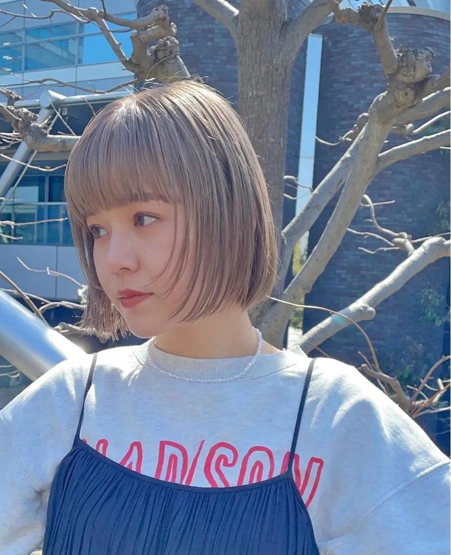 ショート 切りっぱなしボブ ボブ 顔周りカット レイヤーカット 小顔カット 野間 祐哉のヘアスタイル