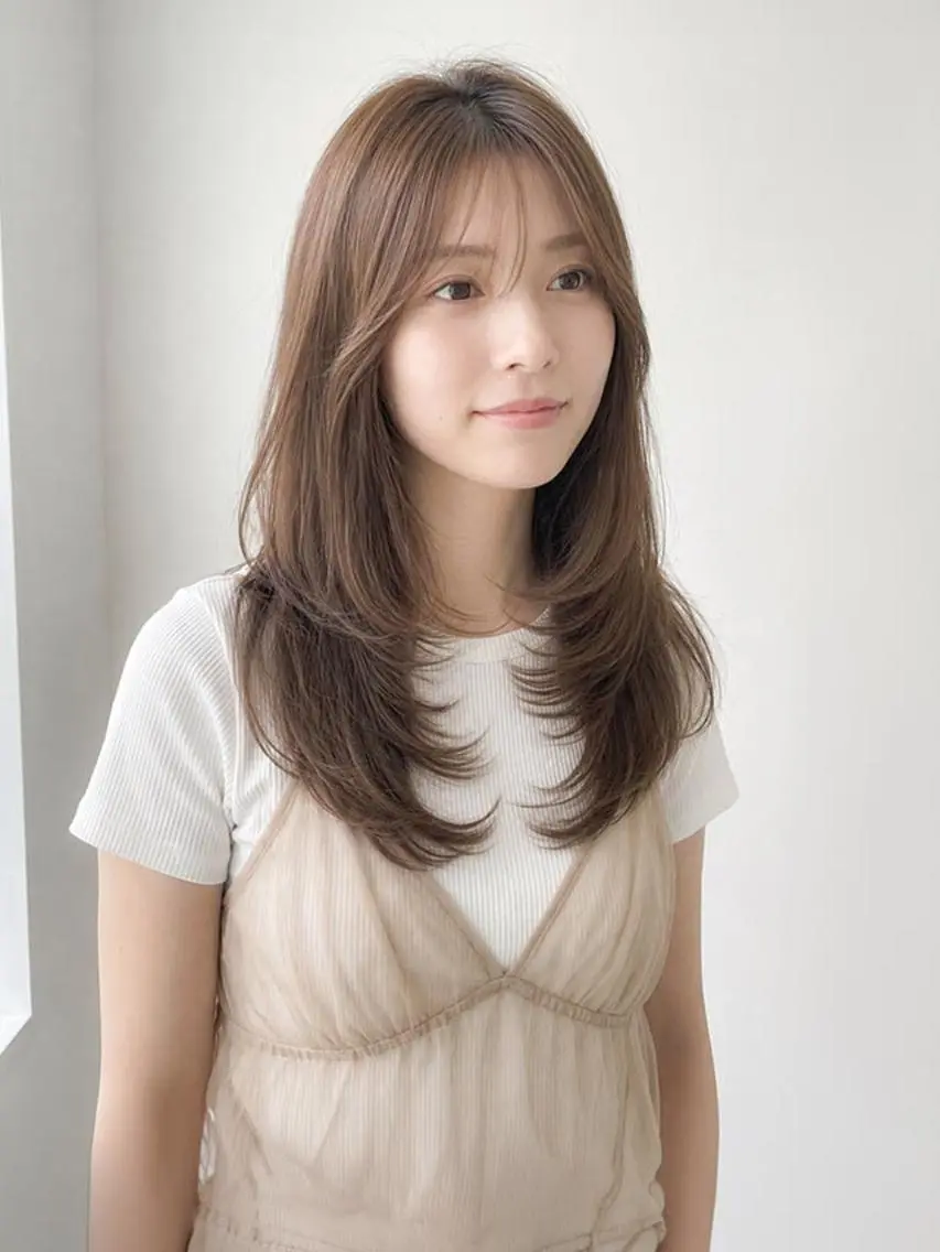 カラー ロング ヘアカラー トリートメント 【北生駒】大型P有り メンズカットAinaのヘアスタイル
