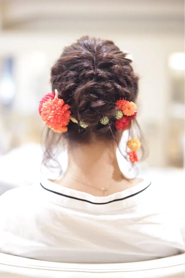 ショート ミディアム セミロング ヘアアレンジ 浴衣 タジマ ヤスヒサのヘアスタイル
