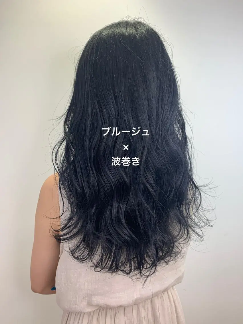 ロング カラー ブリーチ ブルーカラー ブルージュ ブリーチなしカラー 【美髪を叶える】中谷 彰宏(アキ)のヘアスタイル
