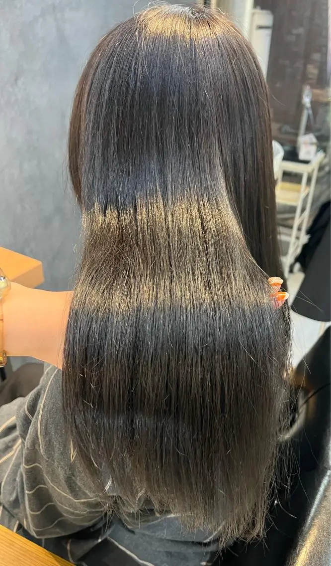 ロング カラー ヘアアレンジ メンズ キッズ ネイル マツエク・マツパ アイブロウ 透明感カラー🤎 ゆりのヘアスタイル