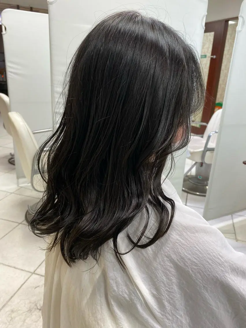 セミロング カラー サイトウ リョウヤのヘアスタイル