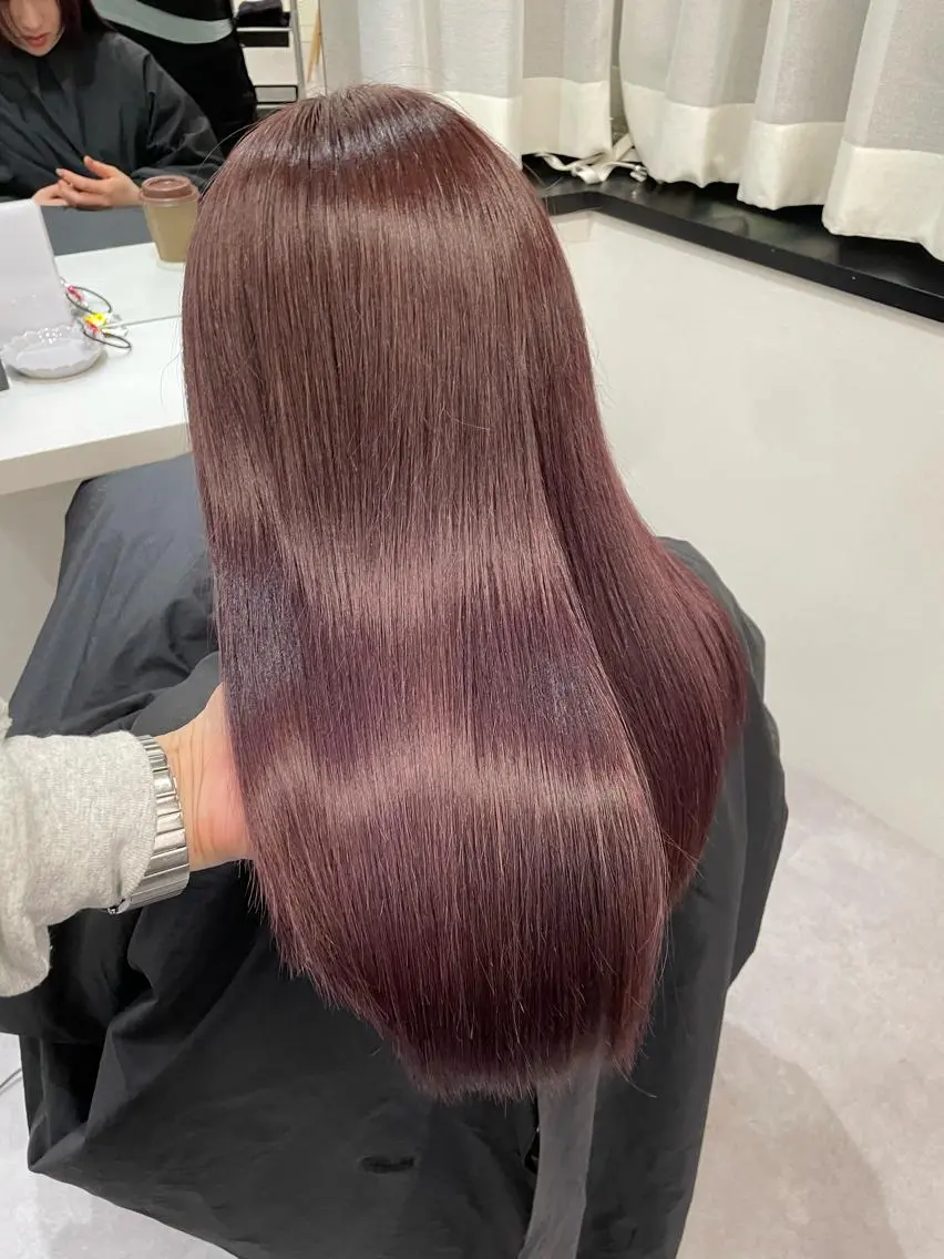 ロング 髪質改善、縮毛矯正 酸性縮毛矯正のヘアスタイル