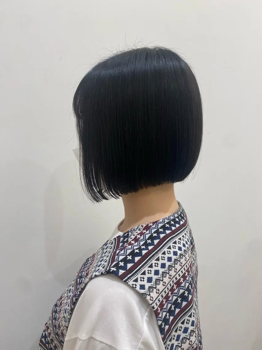ショート ワンレンボブ ショートボブ ボブ ショートヘア 🌿レイヤー/ブリー チ/🌿JINのヘアスタイル