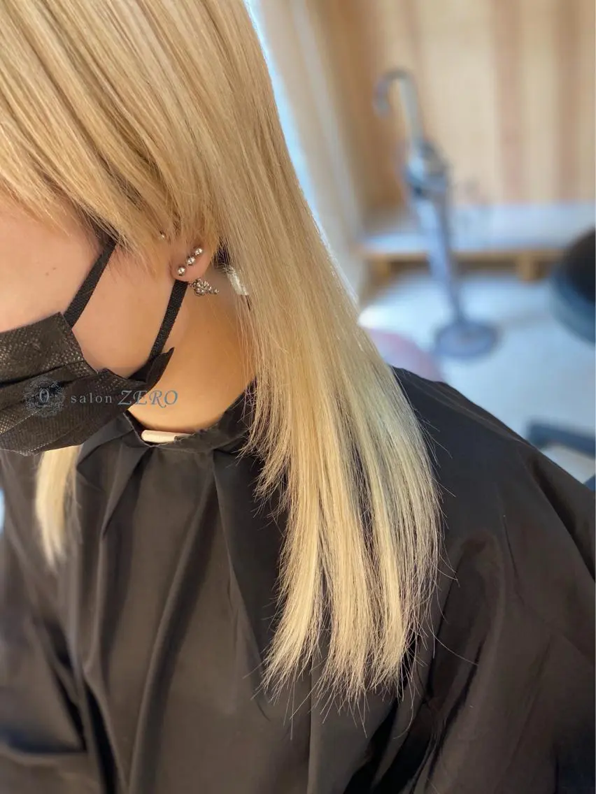 ミディアム ヘアアレンジ エクステ ウルフカット Hair Make Salon ZEROのヘアスタイル