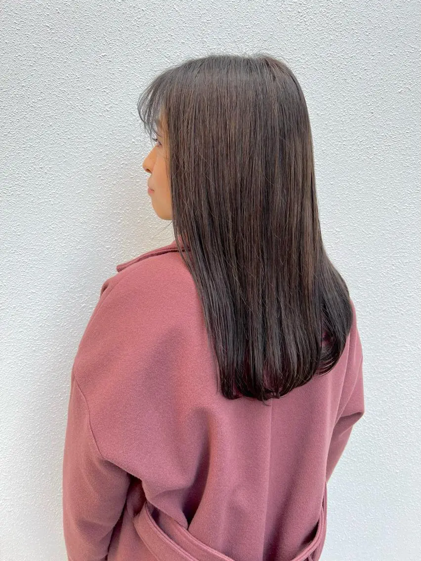 セミロング カラー ヘアアレンジ ブラウンカラー ショコラブラウン 「sumi」 AMIのヘアスタイル