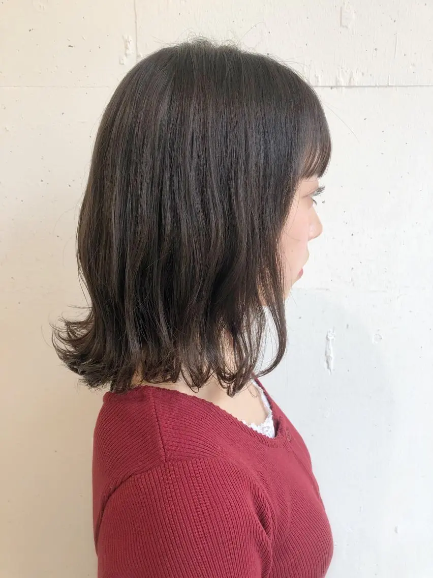 ミディアム カラー ベージュカラー フォギーベージュ 山形 光輪子のヘアスタイル