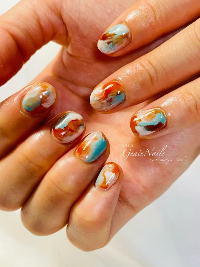 ネイル フットネイル キラキラネイル ロングネイル ニュアンスネイル ショートネイル Genie Nailsのネイルデザイン