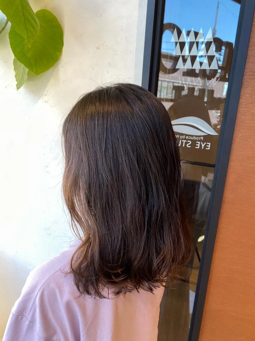 セミロング 韓国ヘア🕊村上 ののこ🕊のヘアスタイル