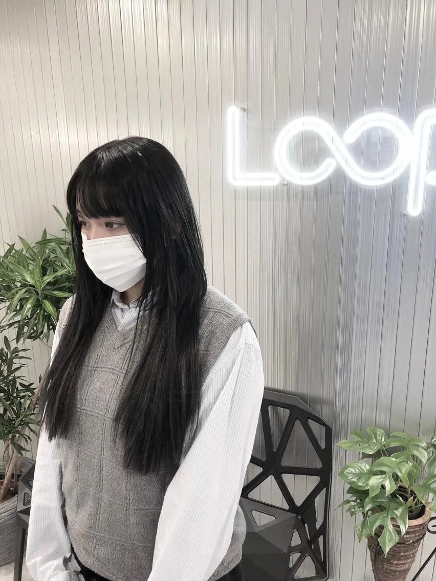 ロング カラー カット ヘアカラー 縮毛矯正 トリートメント LOOP hairのヘアスタイル