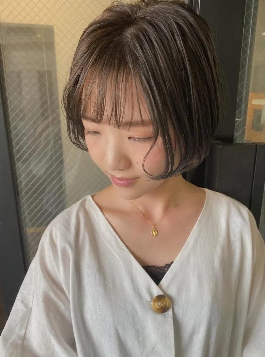 ショート カラー パーマ ヘアアレンジ キッズ ネイル マツエク・マツパ ショートネイル 🫧umu.🫧韓国 /レイヤーカットのヘアスタイル