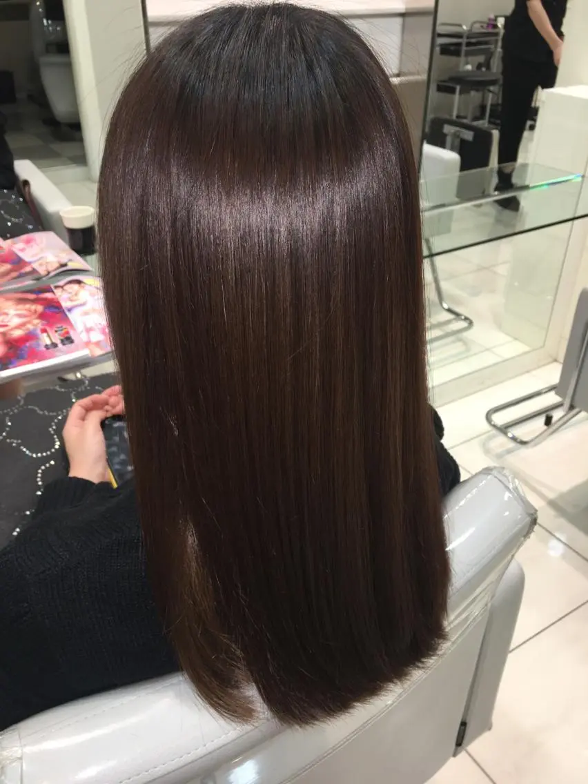 ロング パーマ 髪質改善 縮毛矯正 カット ヘアカラー トリートメント 縮毛矯正/髪質改善 /ブリーチ/東陽町✨のヘアスタイル