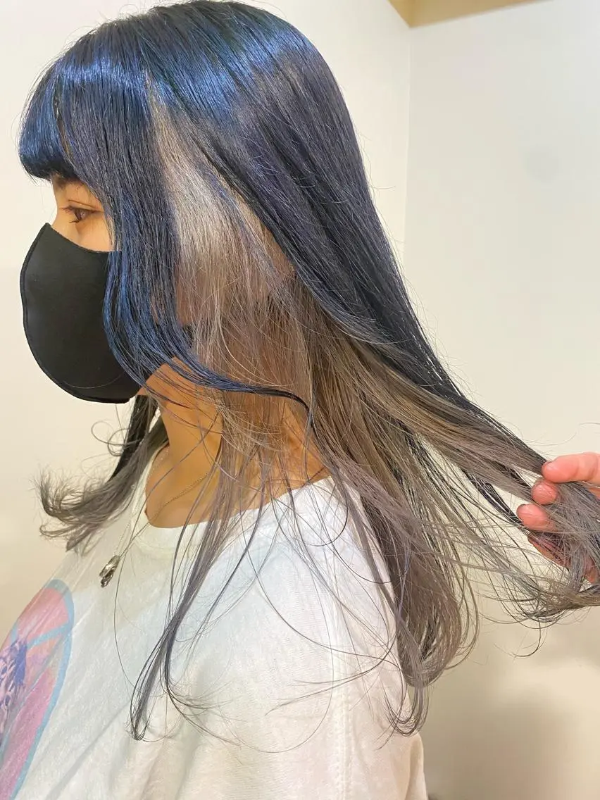 セミロング カラー パーマ ヘアアレンジ メンズ キッズ ネイル マツエク・マツパ メンズブリーチ メンズハイトーン メンズインナーカラー ブリーチ デザインカラー 🌈デザインヘア職人 Kaede🌈のヘアスタイル