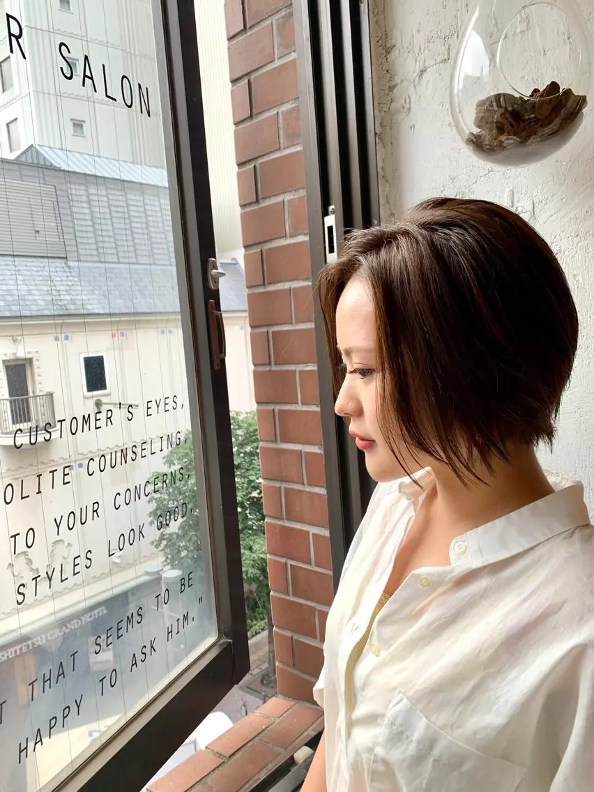 ショート カラー パーマ ハンサムショート ショートヘア カット ヘアカラー 縮毛矯正 トリートメント 💛丁寧さNo.🥇 🧸片山智裕💛のヘアスタイル