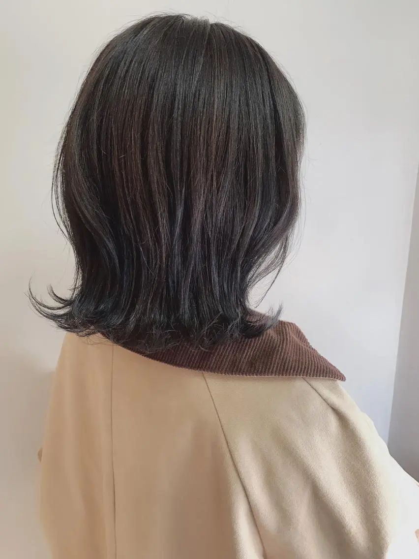 ミディアム カラー Saki💛心斎橋 髪質改善/艶カラーのヘアスタイル