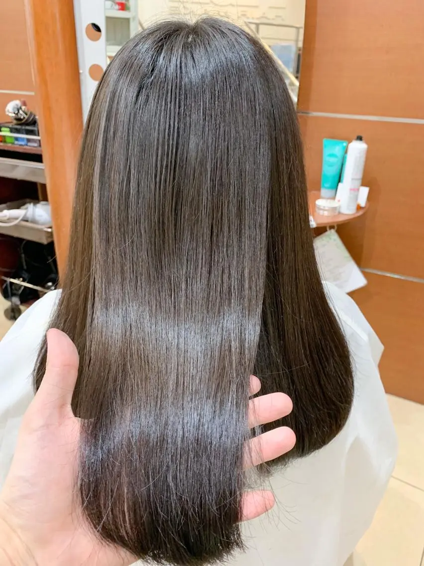 ロング パーマ 縮毛矯正 トリートメント 縮毛矯正/髪質改善 /韓国風　山川春輝のヘアスタイル