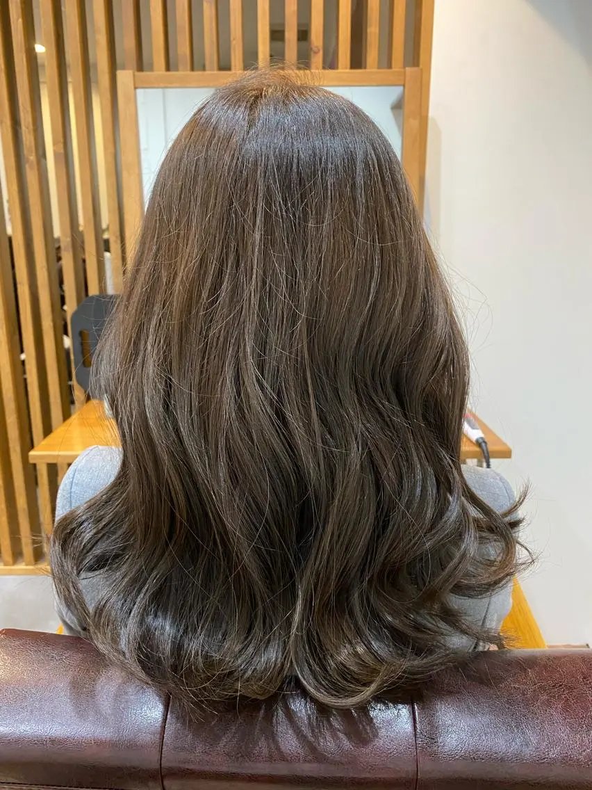 セミロング カラー 髪質改善&縮毛矯正 カット/soyaのヘアスタイル