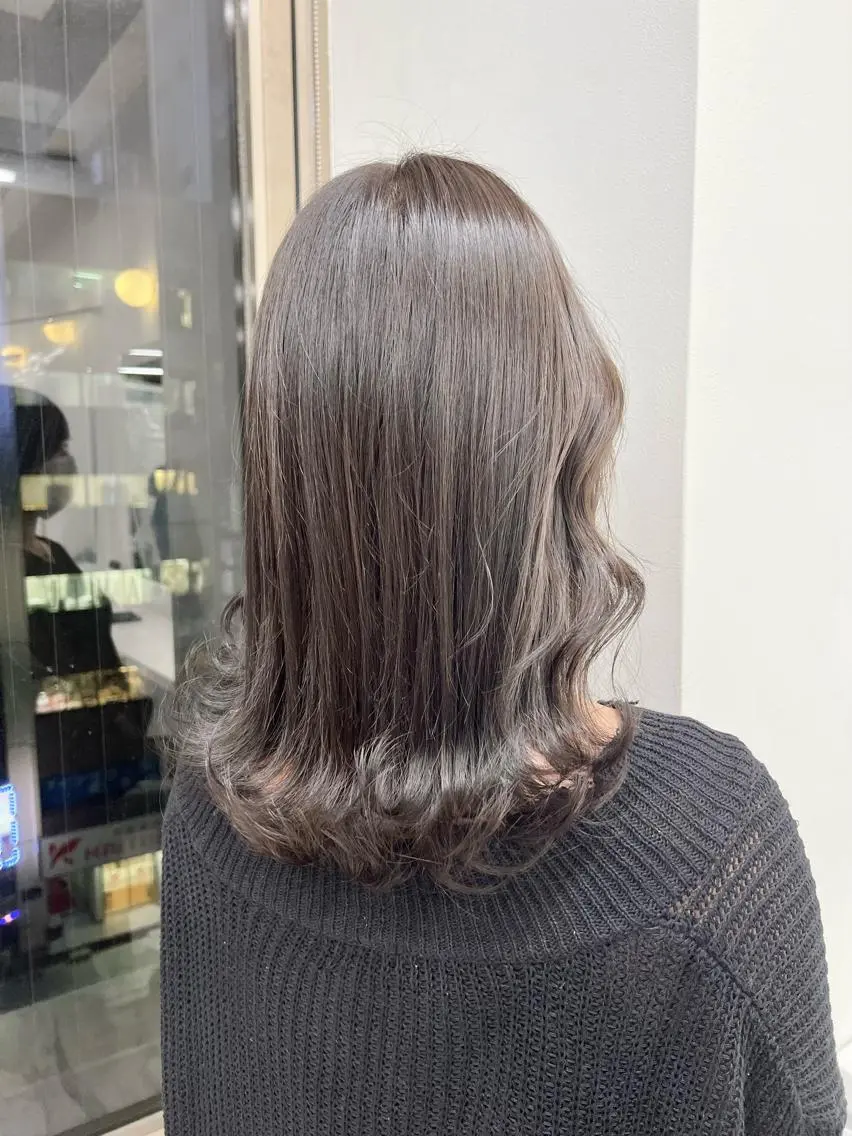 ロング カラー パーマ ヘアアレンジ メンズ キッズ ネイル マツエク・マツパ 上品＆韓国風 🥀海心🥀のヘアスタイル