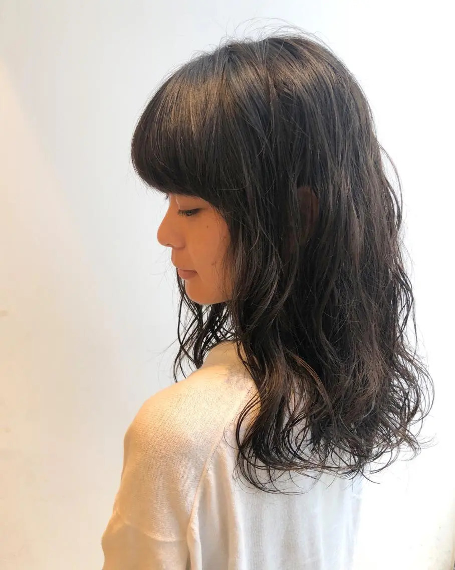 ロング パーマ ロング ディレクター ノナカのヘアスタイル