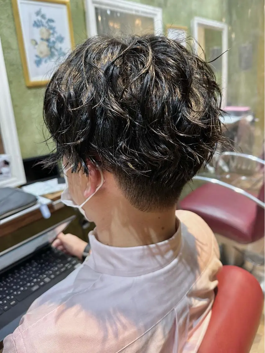 ショート パーマ メンズ 奥東巧真 /パーマスタイル✨のヘアスタイル