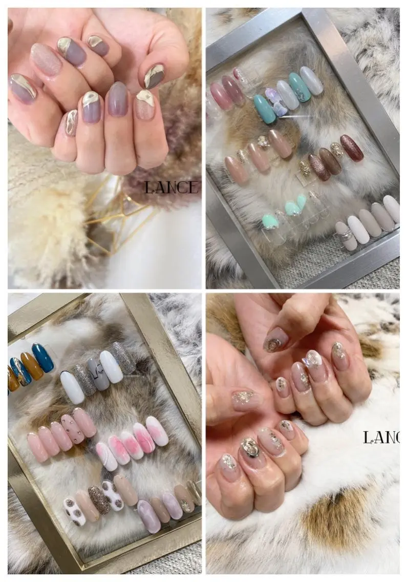 ミディアム ネイル オーロラネイル フットネイル フレンチネイル ミラーネイル ニュアンスネイル ハンドネイル Lance nailのネイルデザイン