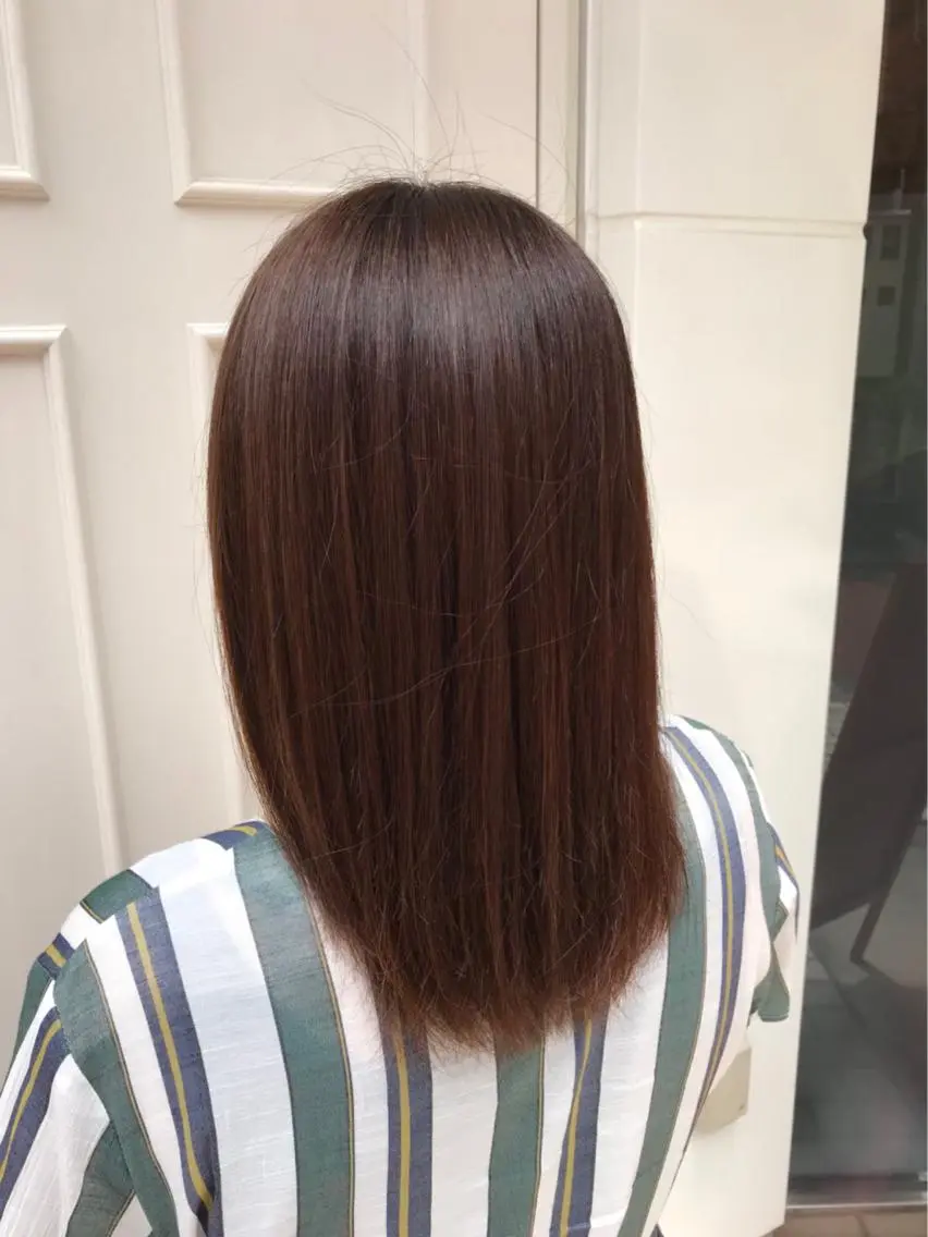 ミディアム カラー ベージュカラー コーラルベージュ Blanco Color&Careのヘアスタイル