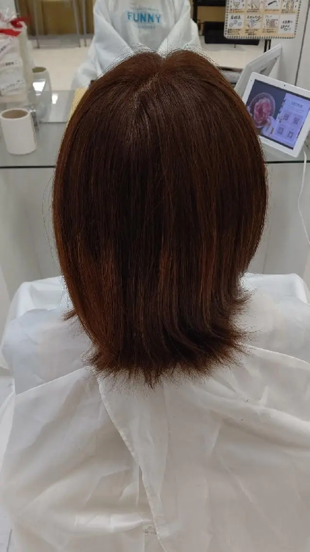 ミディアム ワンレンボブ ボブ 山田 昭美のヘアスタイル