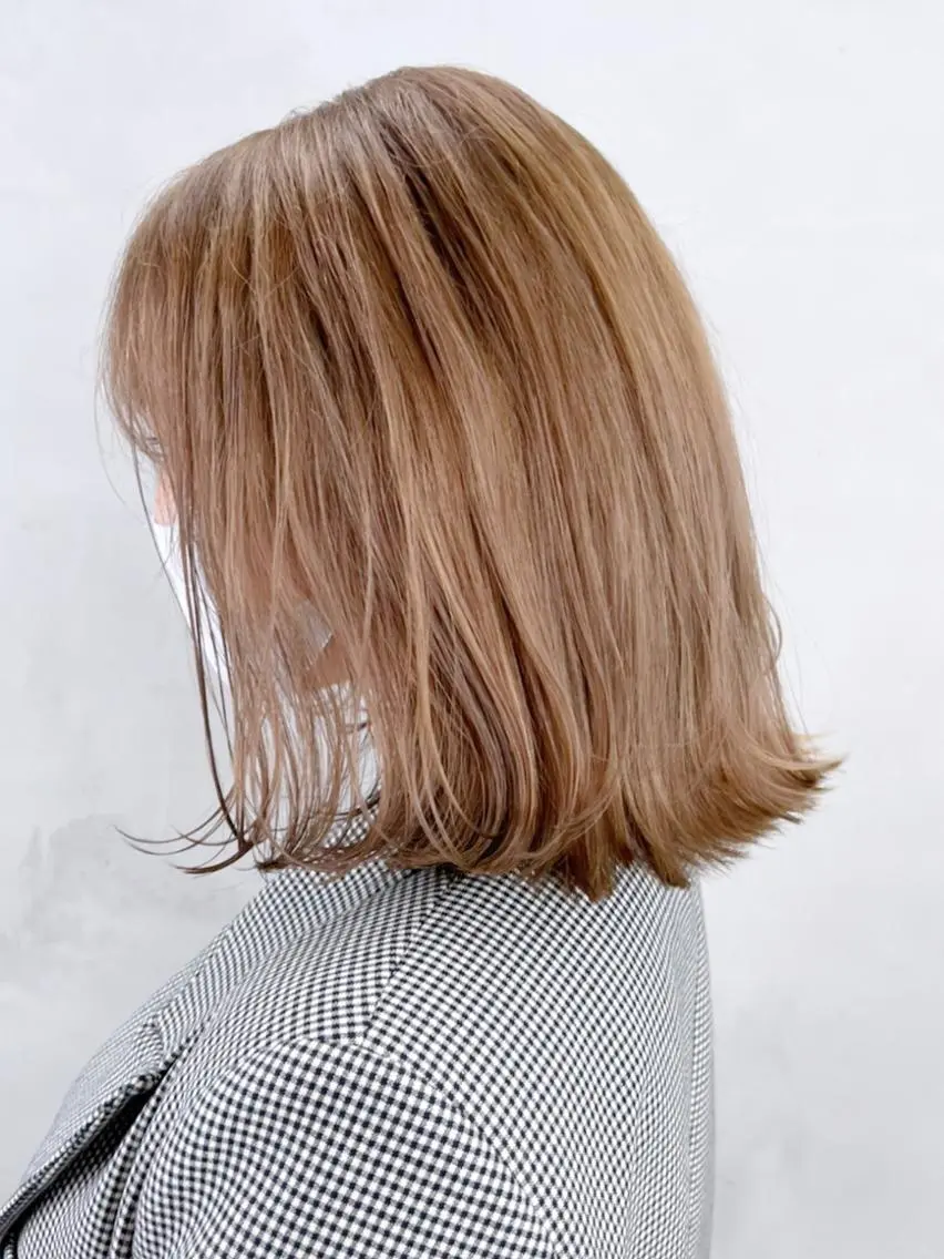 ミディアム カラー ベージュカラー ミルクティーベージュ ITbyALBUM 浦和店のヘアスタイル