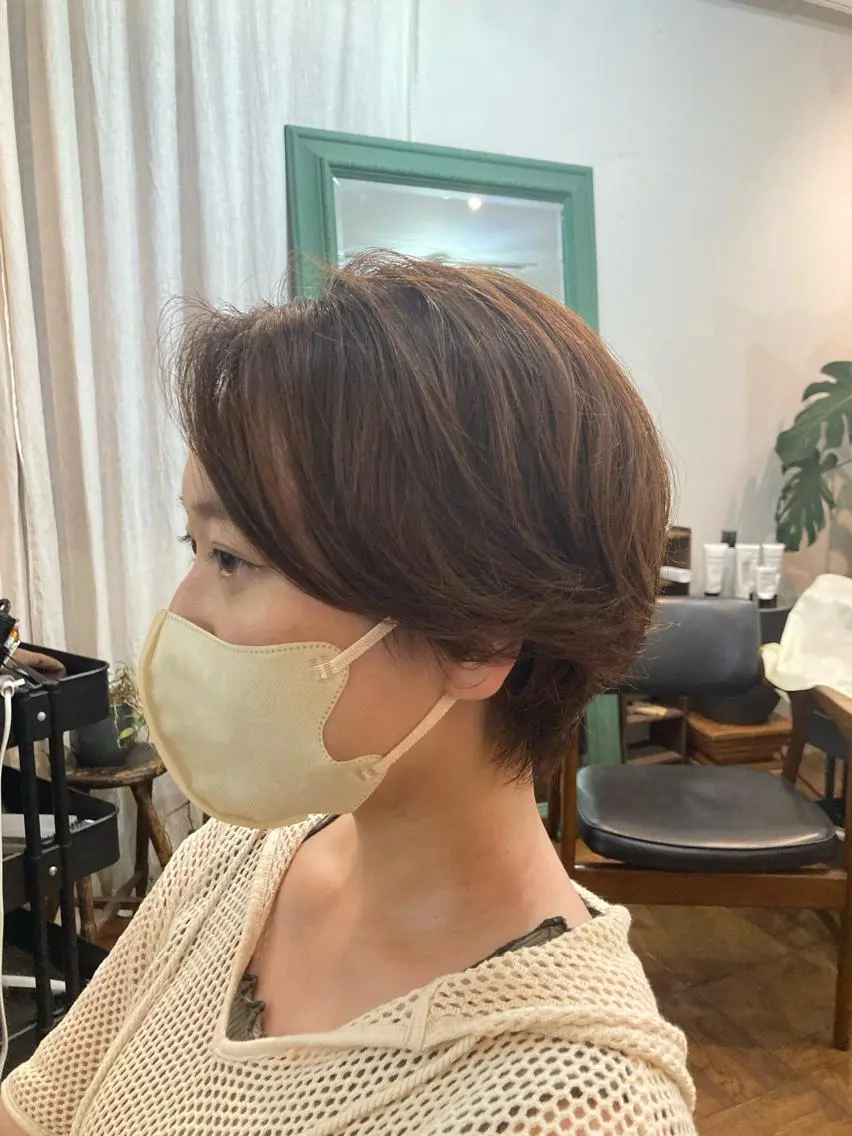 ショート パーマ ショートヘア ショート、ボブ💚 レイヤー/井上翔のヘアスタイル