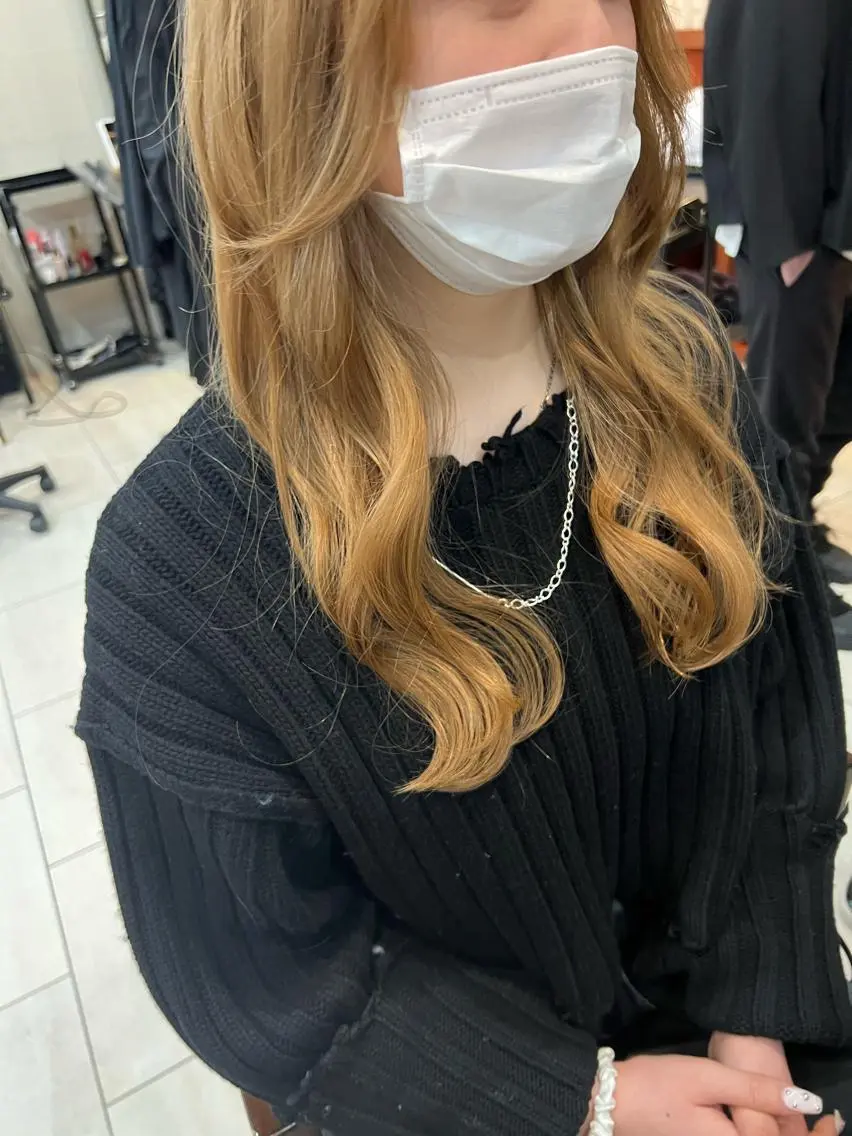 ロング カラー ブロンド ハイトーンカラー メンズカット曲がる 縮毛矯正佐々木タクマのヘアスタイル
