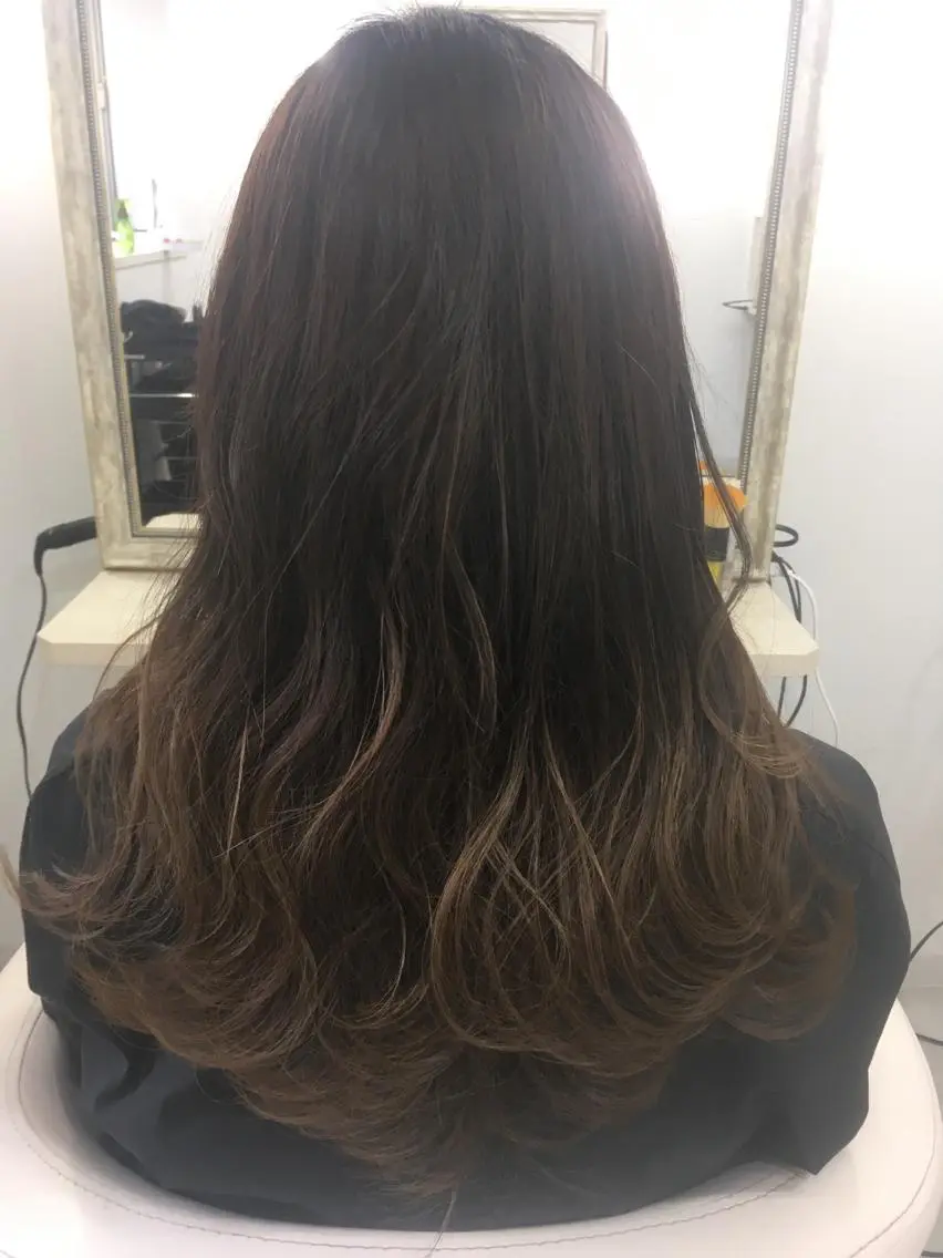 ミディアム カラー 髪質改善 中川 翔のヘアスタイル