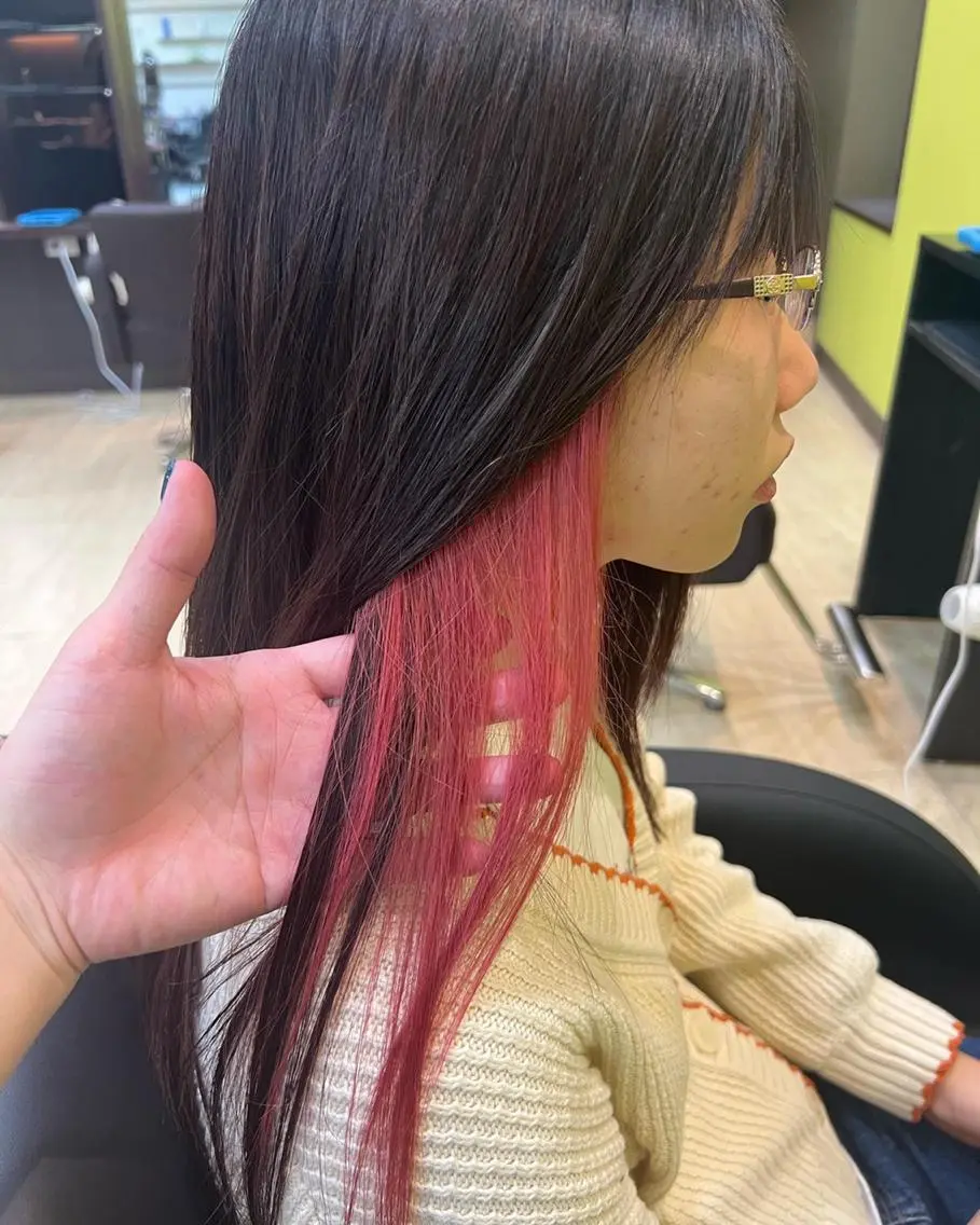 カラー パーマ メンズ イヤリングカラー ハイトーン/パーマ 特化平田のヘアスタイル