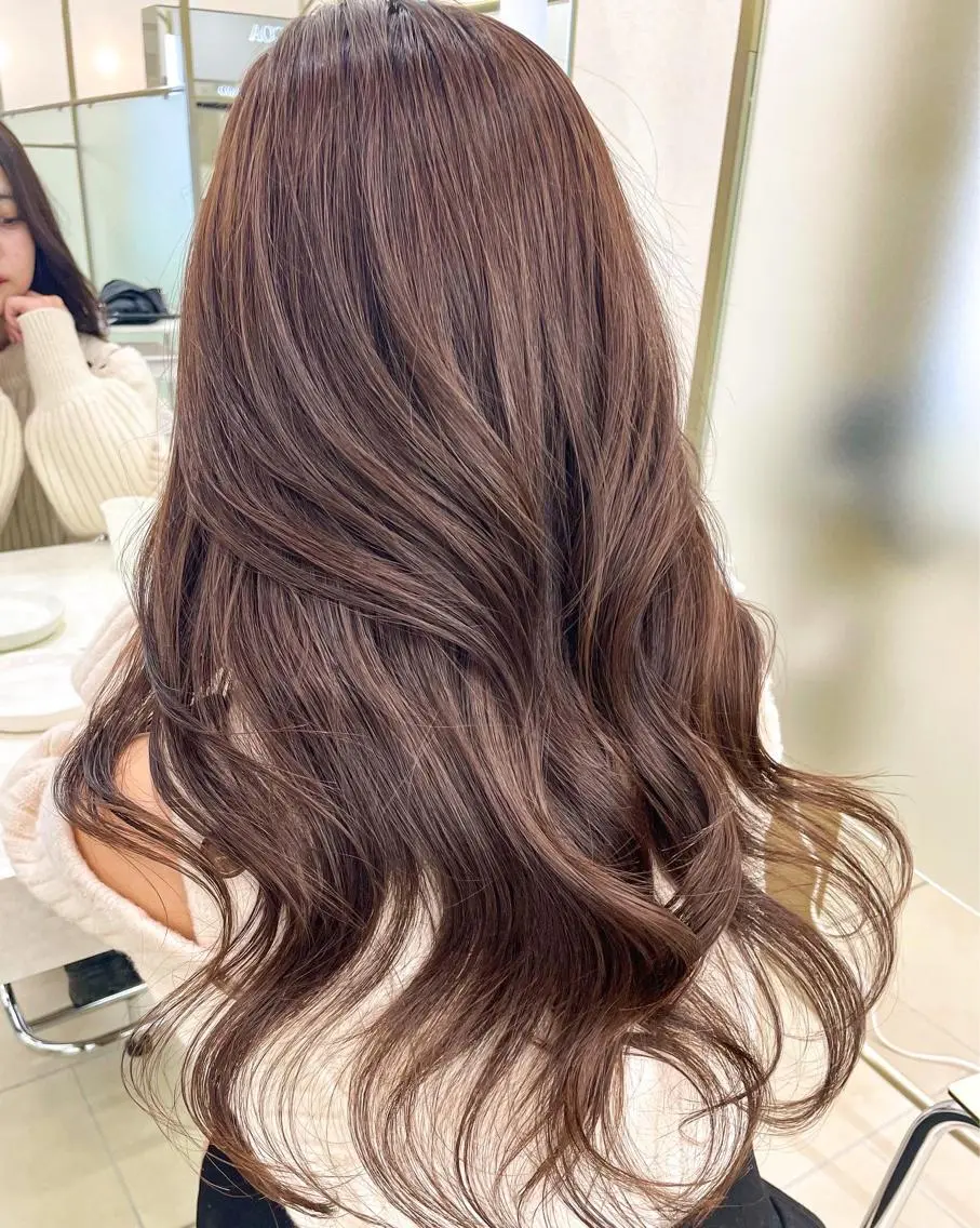 ロング カラー ヘアカラー トリートメント COA GINZA 空也/前髪/顔まわりのヘアスタイル