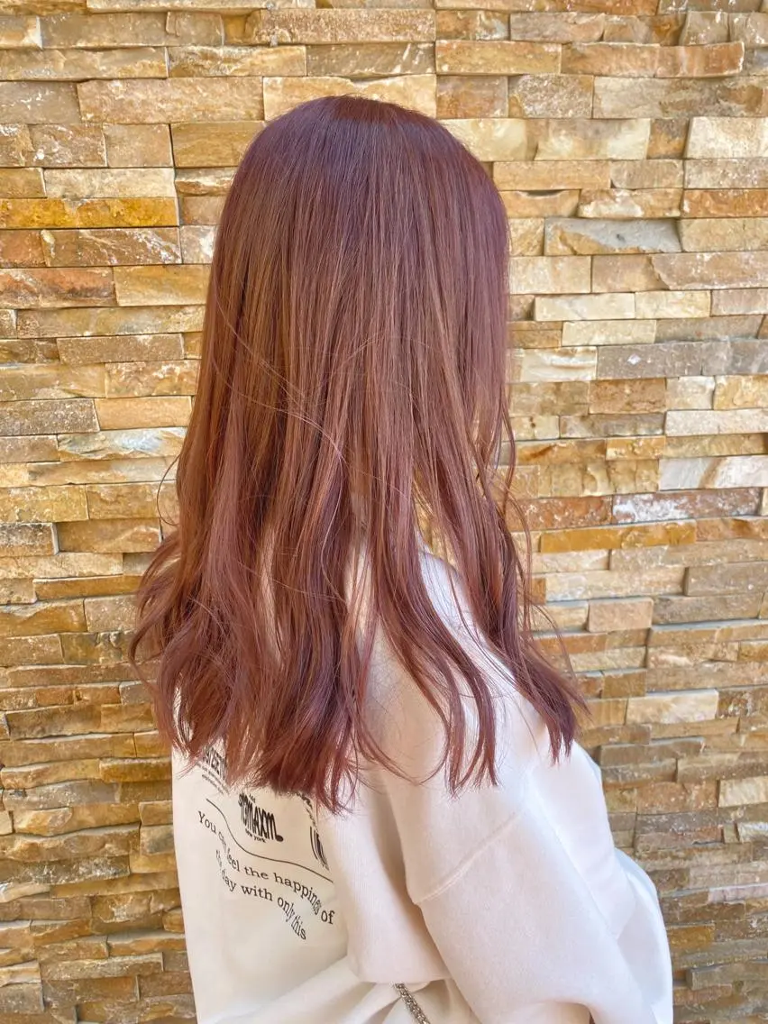 ロング カラー ブラウンカラー ピンクカラー ピンクブラウン 髪質改善/艶カラー /EisoAkariのヘアスタイル