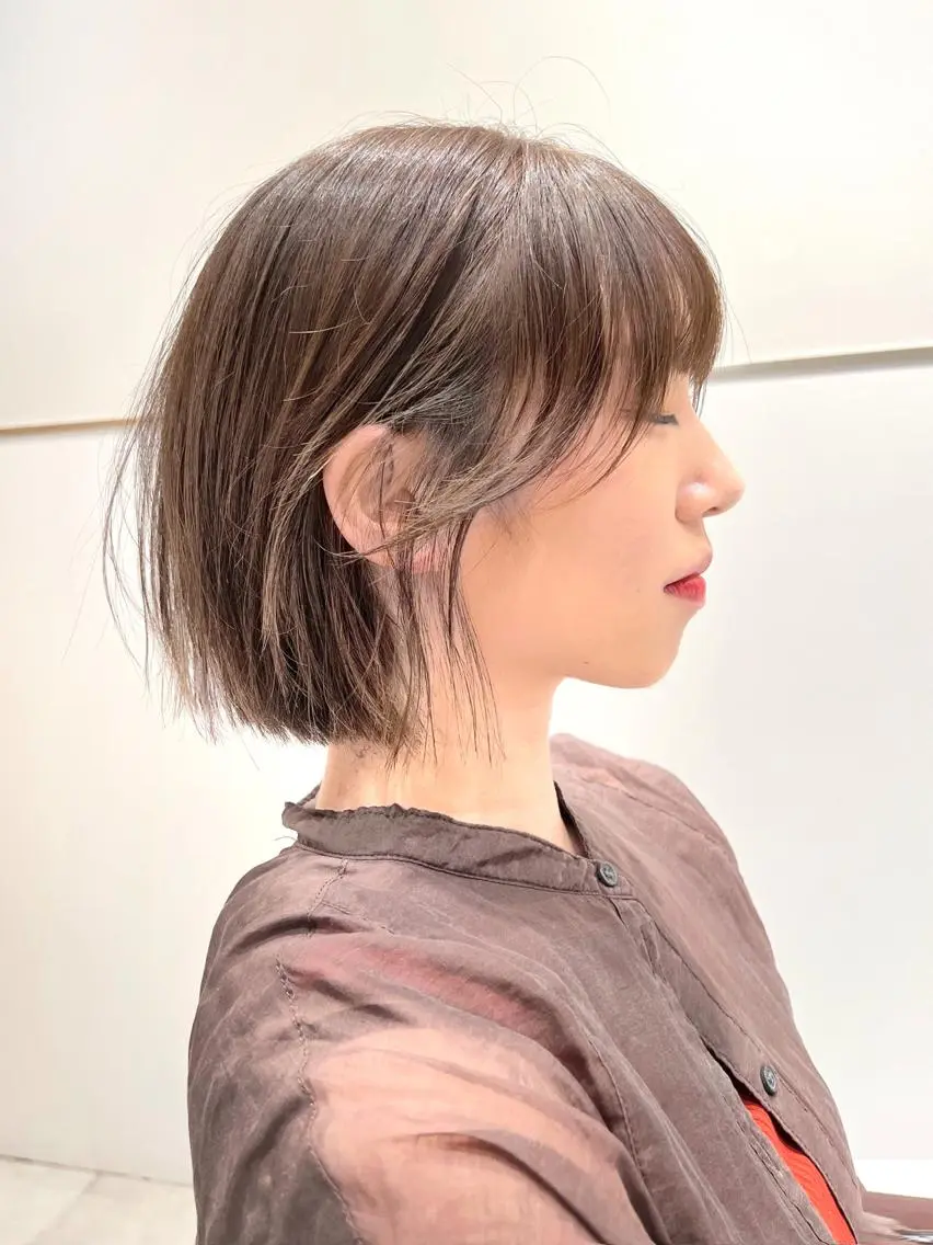 ショート ボブ カット ヘアカラー トリートメント レイヤー専門家 ダブルカラー修のヘアスタイル