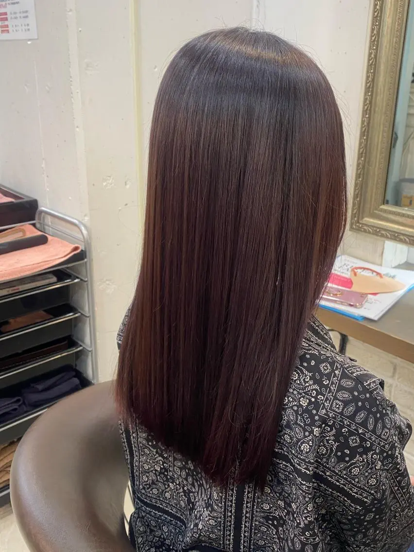セミロング カラー パーマ ヘアアレンジ kame|レイヤー / 似合わせ顔周りのヘアスタイル