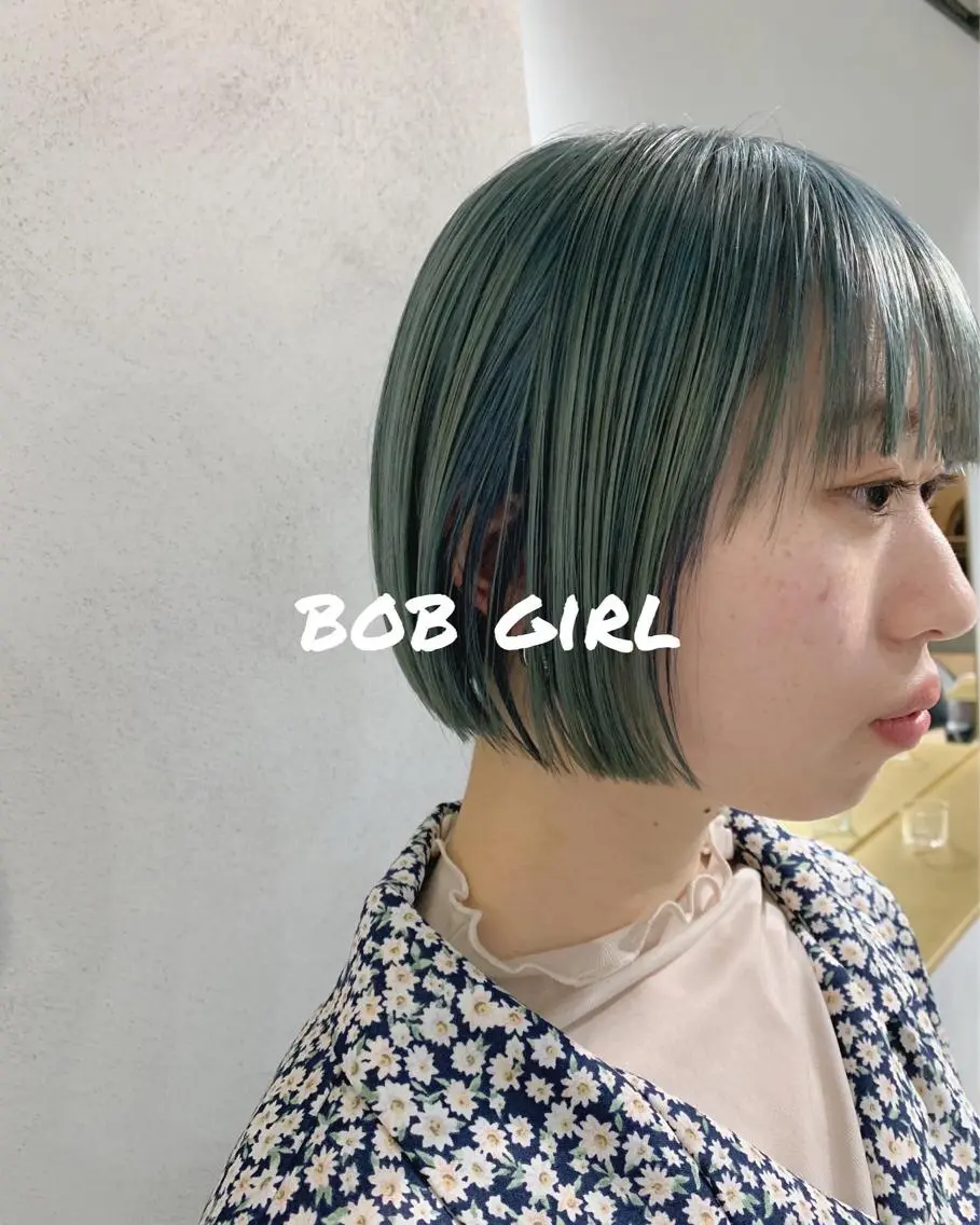 ショート カラー ボブパーマコテ巻き風 パーマNo1深江秀平のヘアスタイル