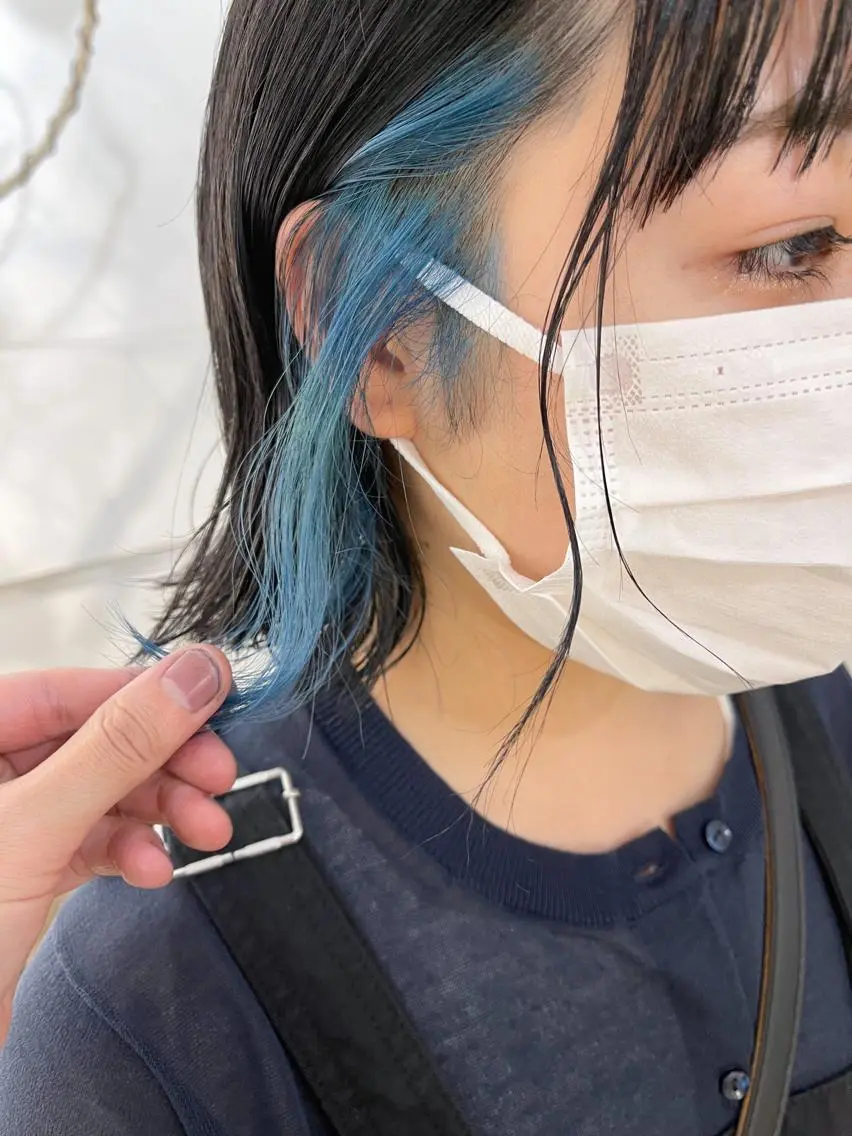 ミディアム カラー ブルーカラー 川本 裕🌿のヘアスタイル