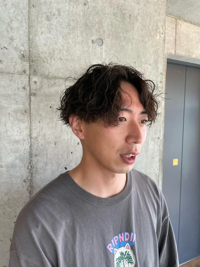 ショート パーマ メンズ カット パーマ トリートメント 🔥メンズ特化パーマ 🦖増田弘明🦖のヘアスタイル