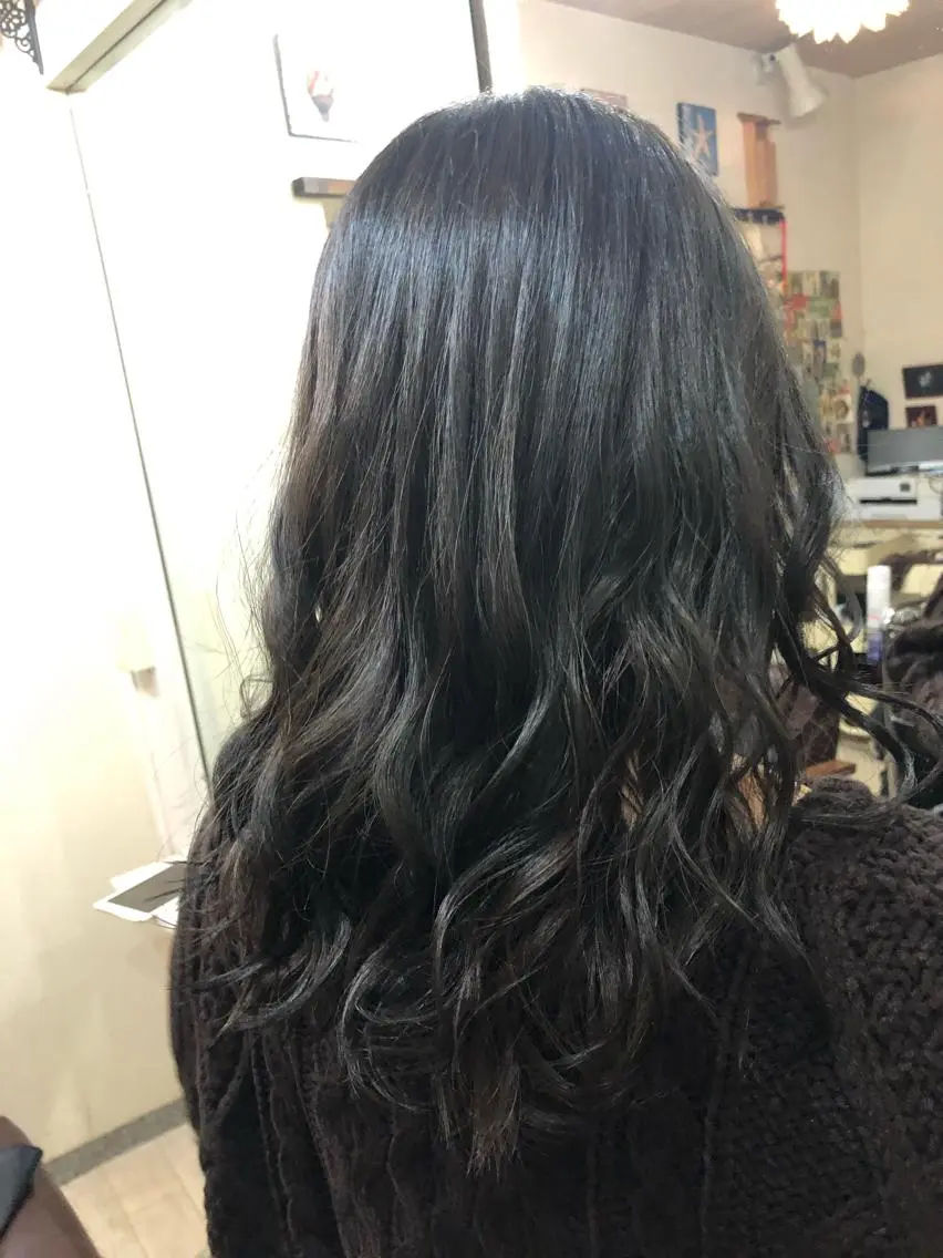 セミロング ヘアカラー トリートメント 縮毛矯正の達人 ☆ 松本のヘアスタイル